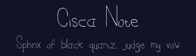 Cisca Note by 'Sanz Font — Script Handwritten Font — thumbnail 2