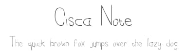 Cisca Note by 'Sanz Font — Script Handwritten Font — thumbnail 1