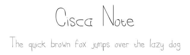 Cisca Note by 'Sanz Font — Script Handwritten Font
