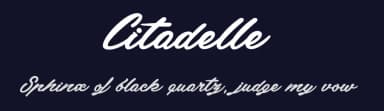 Citadelle by dcoxy - Greg Medina — Script Handwritten Font — thumbnail 2