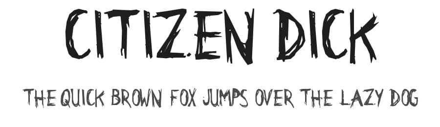 Citizen Dick by Fontosaurus — Script Handwritten Font