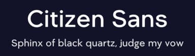 Citizen Sans by Luke Ferrand — Sans Serif Font — thumbnail 2