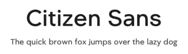 Citizen Sans by Luke Ferrand — Sans Serif Font — thumbnail 1