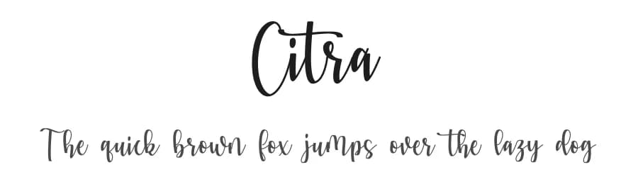 Citra by Fiqiart — Script Handwritten Font