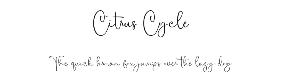 Citrus Cycle by Maulana Creative — Script Handwritten Font