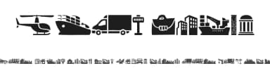 City Icons by Woodcutter — Dingbats Font — thumbnail 1