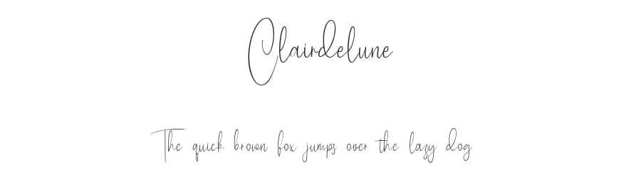 Clairdelune by Maulana Creative — Script Handwritten Font