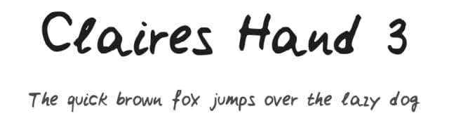 Claires Hand 3 by Clara — Script Handwritten Font