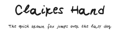 Claires Hand by Clara — Script Handwritten Font — thumbnail 1
