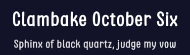 Clambake October Six by 7NTypes — Sans Serif Font — thumbnail 2