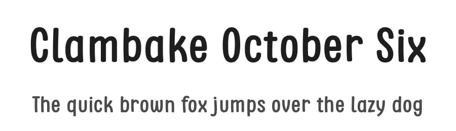 Clambake October Six by 7NTypes — Sans Serif Font