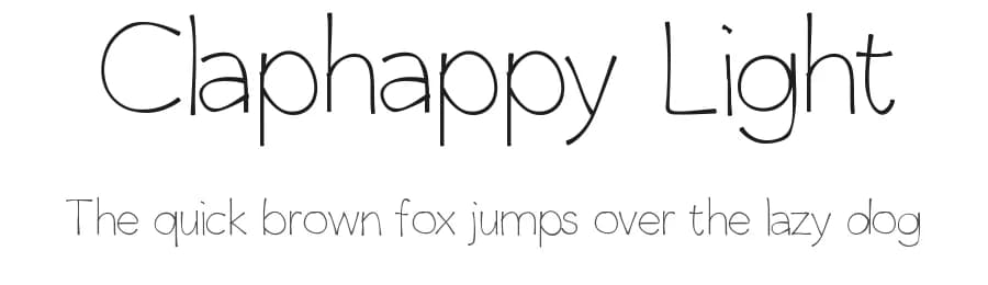 Claphappy Light by Kate Matheson — Script Handwritten Font