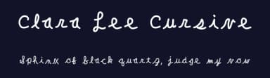 Clara Lee Cursive by James Hamelton Jr — Script Handwritten Font — thumbnail 2