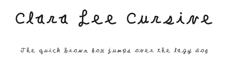 Clara Lee Cursive by James Hamelton Jr — Script Handwritten Font
