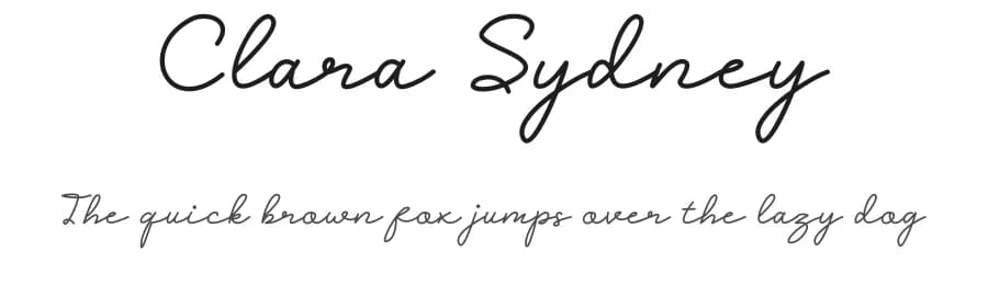 Clara Sydney by Sereneowl — Script Handwritten Font