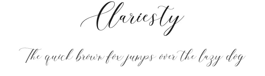 Clariesty by Makashi — Script Handwritten Font