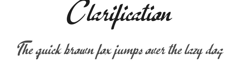 Clarification by Billy Argel Fonts ® — Script Handwritten Font