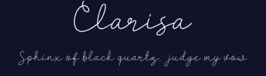 Clarisa by Heinzel Std — Script Handwritten Font — thumbnail 2