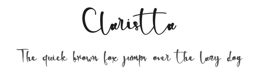 Claristta by Harjuno Kristanto — Script Handwritten Font — preview 1