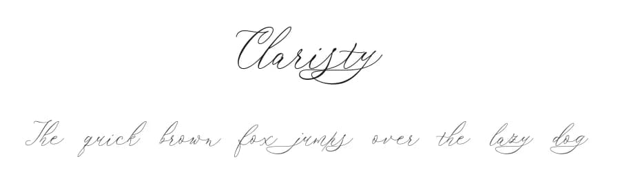 Claristy by alcode — Script Handwritten Font