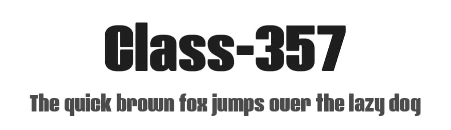 Class-357 by Matthew Willsone — Sans Serif Font