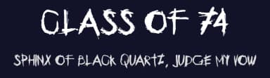 Class of 74 by Woodcutter — Script Handwritten Font — thumbnail 2