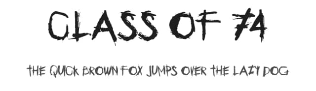 Class of 74 by Woodcutter — Script Handwritten Font