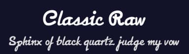 Classic Raw by RAW inc — Script Handwritten Font — thumbnail 2