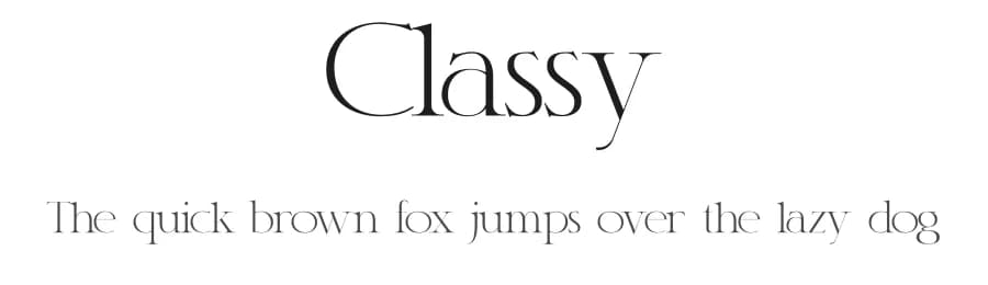 Classy by Typefactoryco — Serif Font