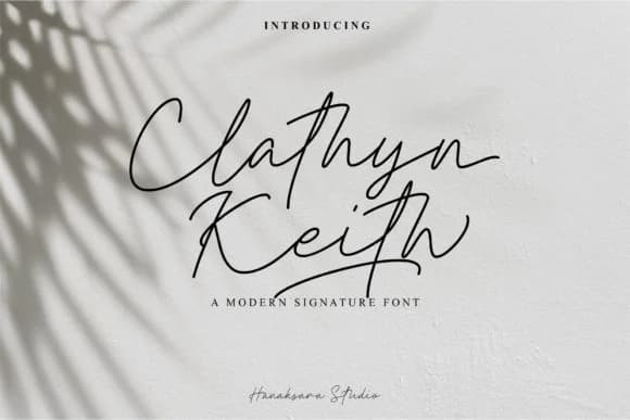 Clathyn Keith Signature Font by Hanaksara Studio — Script Handwritten Font — preview 1