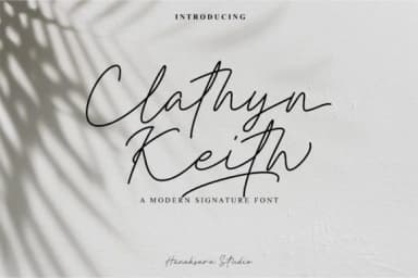 Clathyn Keith Signature Font by Hanaksara Studio — Script Handwritten Font — thumbnail 1