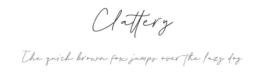 Clattery by Niskala Huruf — Script Handwritten Font — preview 1