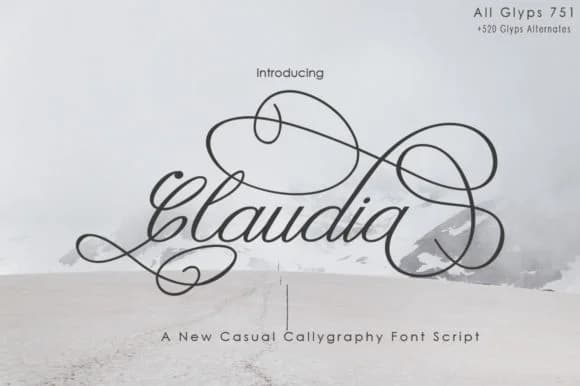 Claudia Font by faisal_Alfaraby by faisal_Alfaraby — Script Handwritten Font