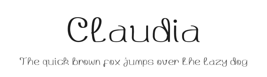Claudia by Kong Font — Script Handwritten Font
