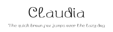 Claudia by Kong Font — Script Handwritten Font — thumbnail 1