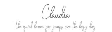Claudia by Claudia — Script Handwritten Font — thumbnail 1