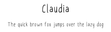 Claudia by Claudia Manca — Script Handwritten Font — thumbnail 1