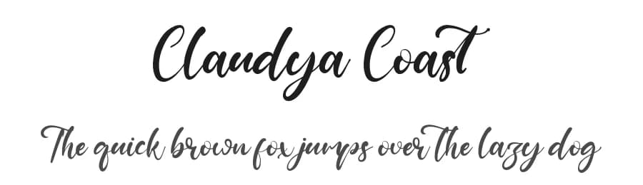 Claudya Coast by Kong Font — Script Handwritten Font