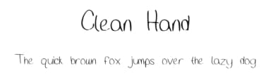 Clean Hand by Alyssa Krogstad — Script Handwritten Font — thumbnail 1