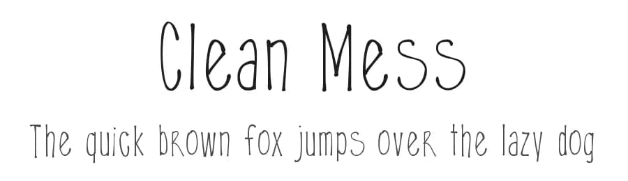 Clean Mess by Ray Sauer — Script Handwritten Font