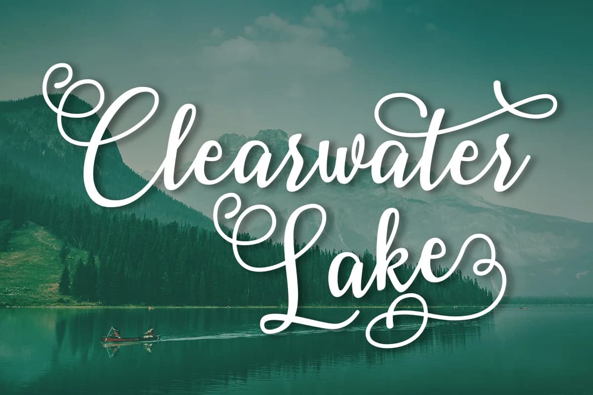 Clearwater Lake Font by Silhouette America, Inc. — Script Handwritten Font