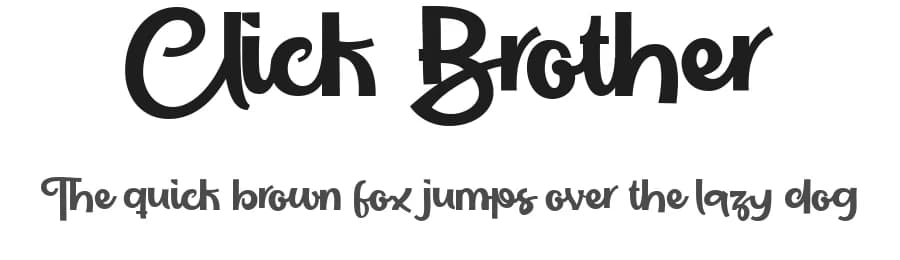 Click Brother by Grontype — Script Handwritten Font — preview 1