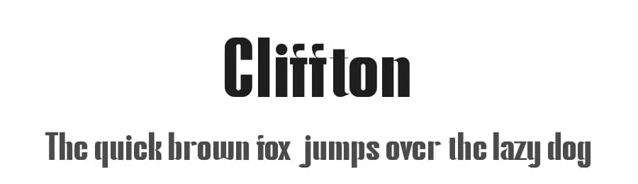 Cliffton by Kong Font — Sans Serif Font