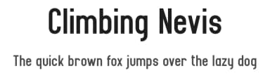 Climbing Nevis by Braw Type — Sans Serif Font — thumbnail 1