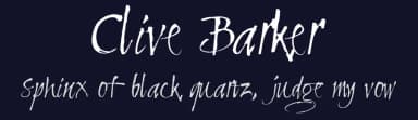 Clive Barker by Joseph M. Pence — Script Handwritten Font — thumbnail 2