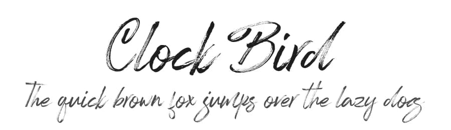 Clock Bird by Akbartype — Script Handwritten Font