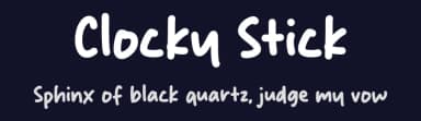Clocky Stick by Origin Type — Script Handwritten Font — thumbnail 2
