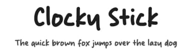 Clocky Stick by Origin Type — Script Handwritten Font — thumbnail 1