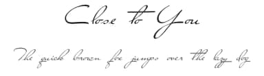 Close to You by Intellecta Design — Script Handwritten Font — thumbnail 1