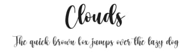 Clouds by Scratchones — Script Handwritten Font — thumbnail 1
